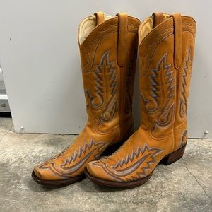 Liberty silver handmade women’s orange buck boots